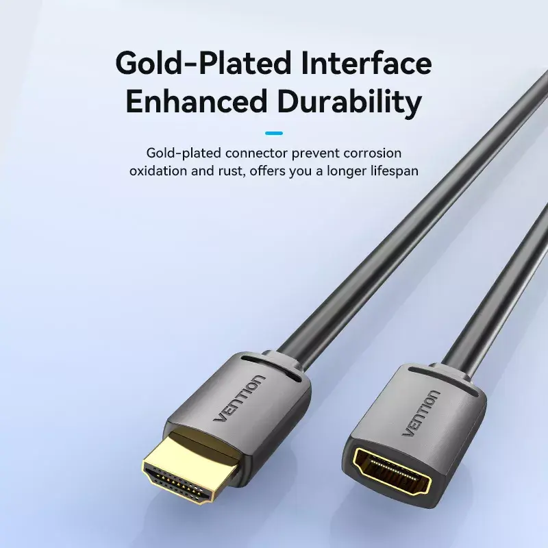 Vention AHCBI ilginamasis HDMI-A kištukas–HDMI-A lizdas kabelis, 3 m, 4K@60Hz, PVC, juodas