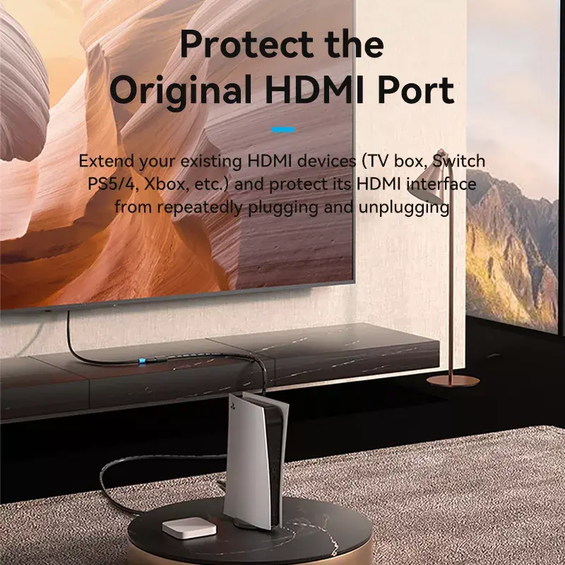 Vention AHCBI ilginamasis HDMI-A kištukas–HDMI-A lizdas kabelis, 3 m, 4K@60Hz, PVC, juodas