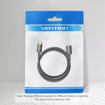 HDMI kabelis Vention AHCBJ 5m, HDMI Type A kištukas į lizdą, 4K@60Hz, HDMI 2.0, 18 Gbit/s, juodas