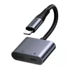 2-in-1 garso adapteris Joyroom SY-L01 Lightning į 3,5 mm + Lightning, juodas
