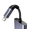 2-in-1 garso adapteris Joyroom SY-L01 Lightning į 3,5 mm + Lightning, juodas