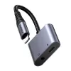 2-in-1 garso adapteris Joyroom SY-L01 Lightning į 3,5 mm + Lightning, juodas