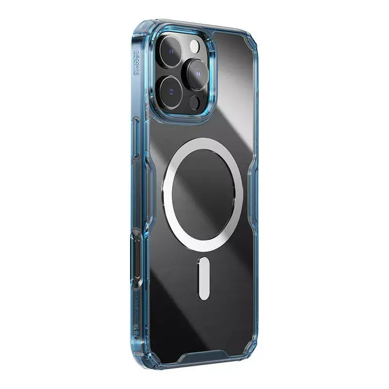 Nillkin Nature TPU Pro Magnetinis dėklas iPhone 16 Plus – mėlynas, plonas apsauginis dangtelis