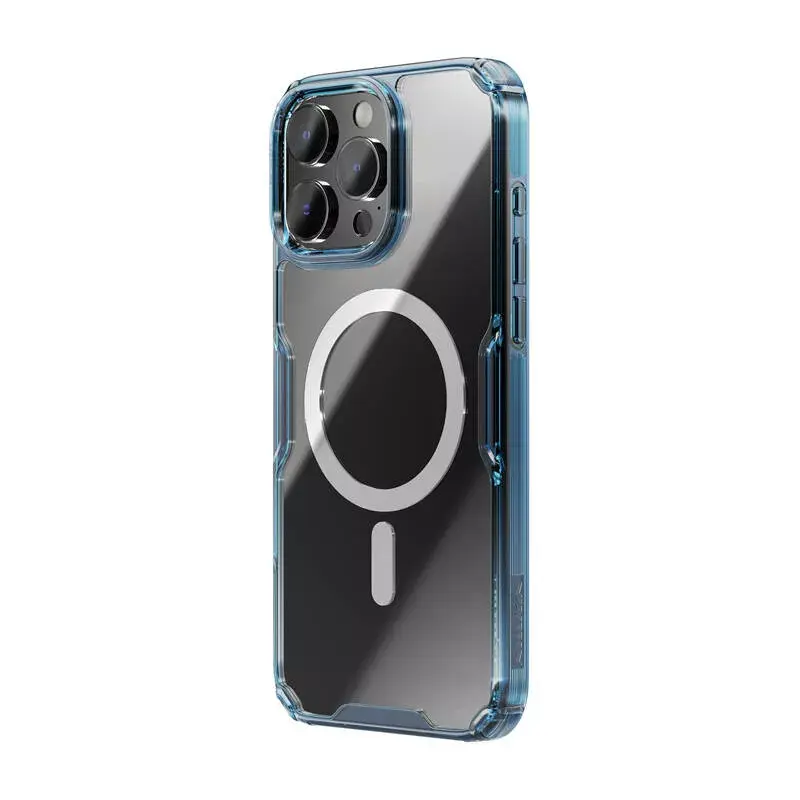 Nillkin Nature TPU Pro Magnetinis dėklas iPhone 16 Plus – mėlynas, plonas apsauginis dangtelis