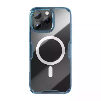 Nillkin Nature TPU Pro Magnetinis dėklas iPhone 16 Plus – mėlynas, plonas apsauginis dangtelis