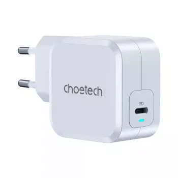 USB-C greitasis įkroviklis CHOETECH PD8007 45W Baltas