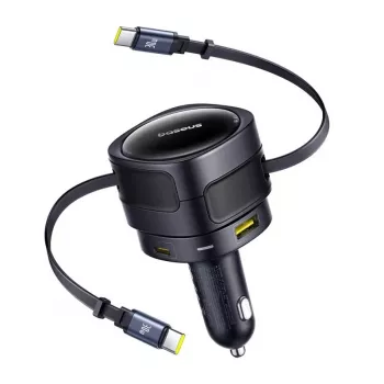 Automobilinis kroviklis Baseus Enjoyment Max 90W su USB-C ir USB-A prievadais