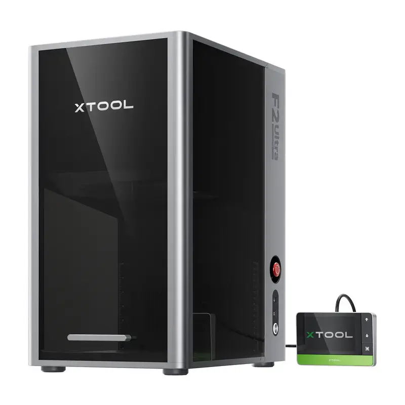 Lazerinio graviravimo staklės xTool F2 Ultra su Auto Streamline tiekimo įrenginiu