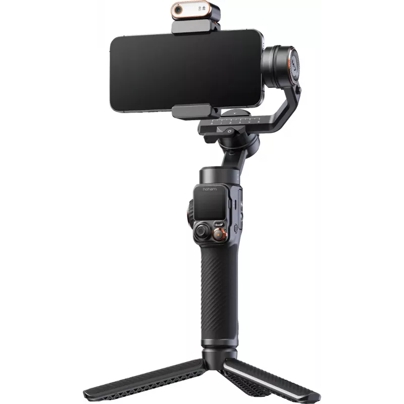 Mobiliojo telefono stabilizatorius Hohem iSteady M7 — kompozitas, 3200 mAh Li‑Jonų baterija, 629 g, juodas