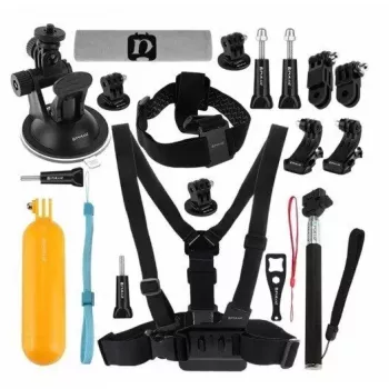 Priedų rinkinys Puluz PKT18 veiksmo kameroms – 20 dalių komplektas, tinkantis Osmo Action 5, Pro, Insta360 Ace Pro 2