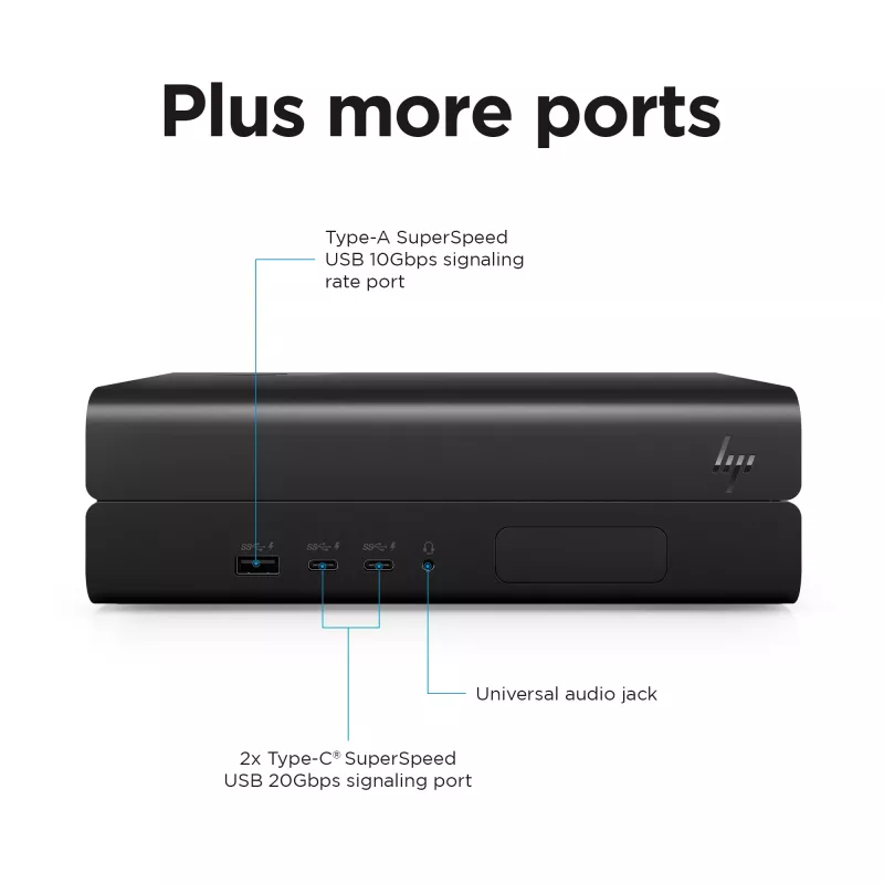 HP Z2 Mini G9 dvigubas A tipo SuperSpeed USB 10 Gbps prievadų adapteris