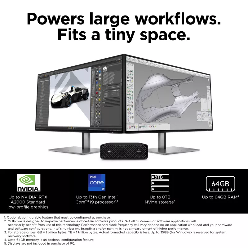 HP Z2 Mini G9 dvigubas A tipo SuperSpeed USB 10 Gbps prievadų adapteris