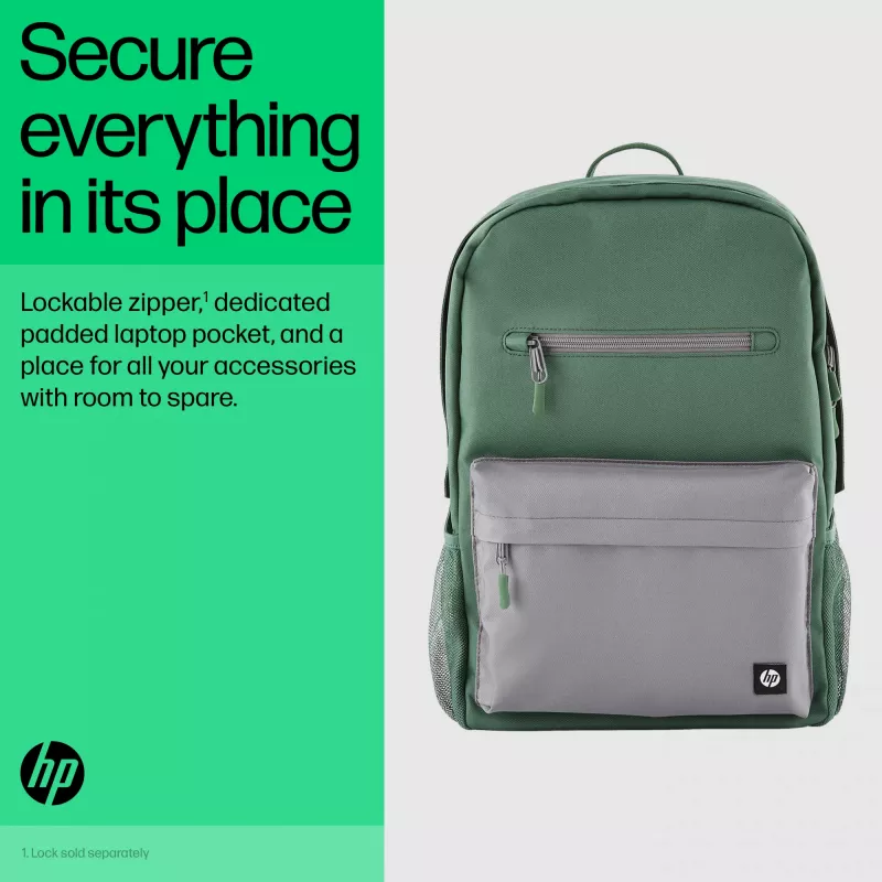 Kuprinė HP Campus Green Backpack žalia pilka poliesteris
