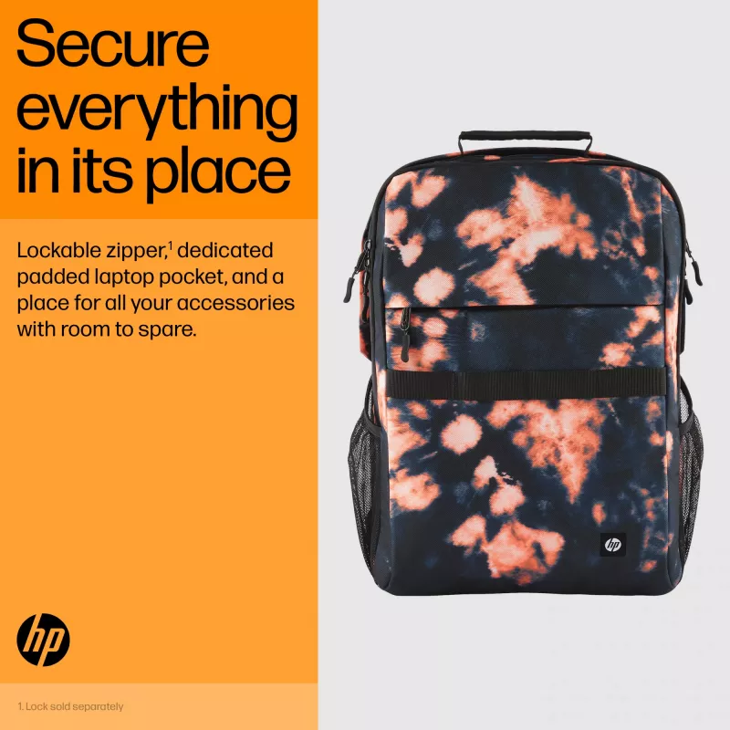 Kuprinė HP Campus XL Tie Dye Backpack juoda raštu