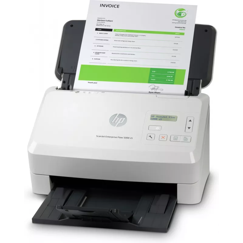 HP Scanjet Enterprise Flow 5000 s5 Dokumentų skaitytuvas (tiekiamasis) 600 x 600 DPI A4 Baltas