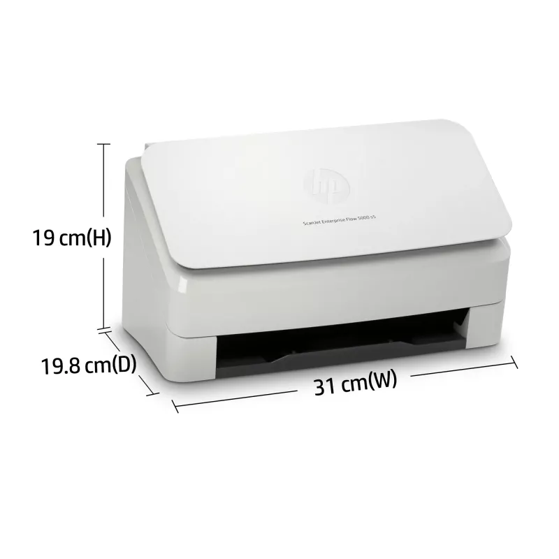 HP Scanjet Enterprise Flow 5000 s5 Dokumentų skaitytuvas (tiekiamasis) 600 x 600 DPI A4 Baltas