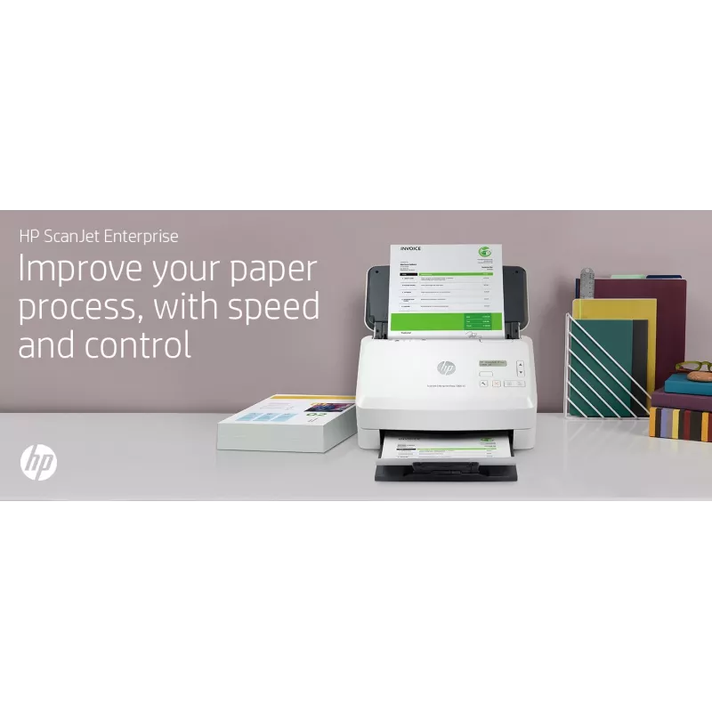 HP Scanjet Enterprise Flow 5000 s5 Dokumentų skaitytuvas (tiekiamasis) 600 x 600 DPI A4 Baltas