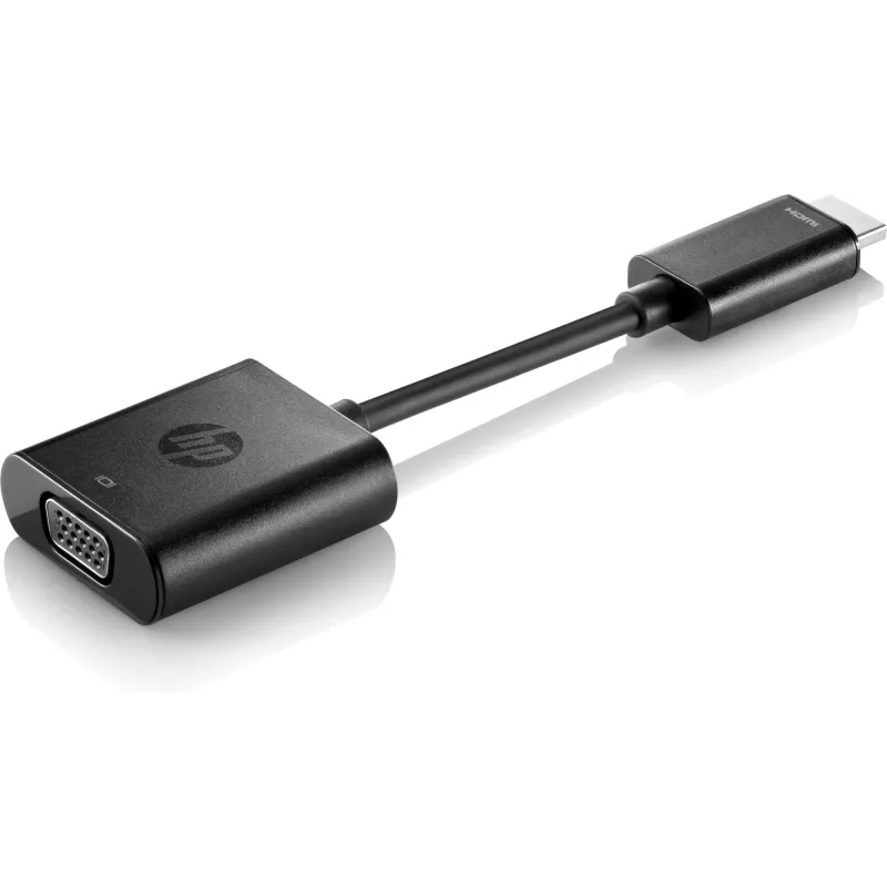 HP HDMI į VGA adapteris, 0,045 m, HDMI, VGA (D-Sub), Kištukas, Lizdas, Juoda