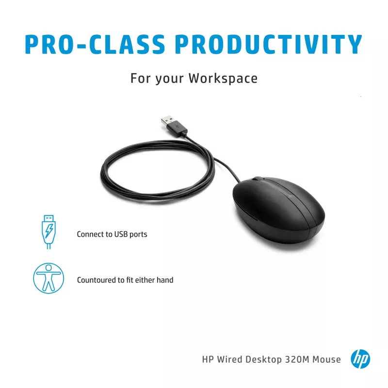 Pelė HP 9VA80AA juoda USB