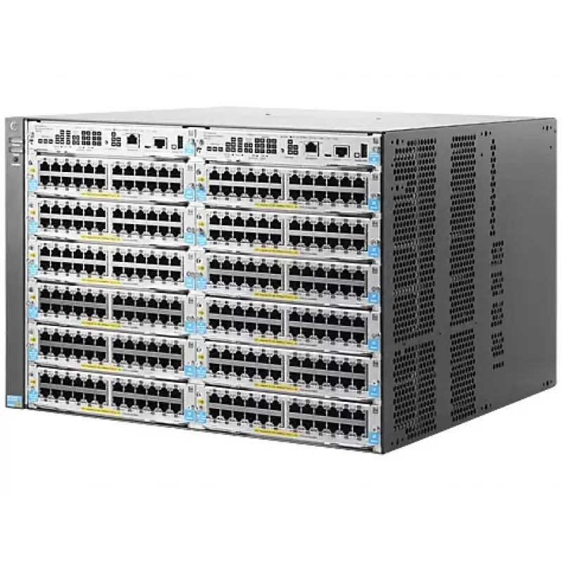 Tinklo korpusas HP 5412R zl2 stelažinis korpusas su 12 modulių lizdų, palaiko iki 96 10GbE arba 288 10/100/1000 prievadų (J9822A)