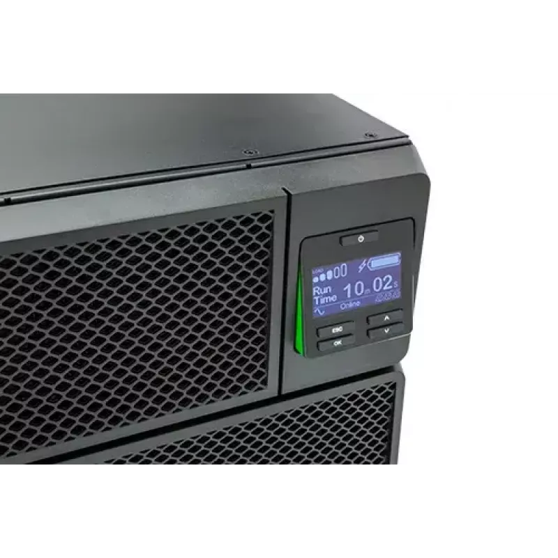 APC Smart-UPS On-Line SRT5KRMXLI-6W, 5kVA, 3U, 230V, 6x C13 + 4x C19, tinklo kortelė, prailgintas veikimo laikas, bėgių komplektas, 6 metų garantija