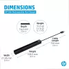 HP Slim Rechargeable Pen Charger, USB, 0,15 m, juoda
