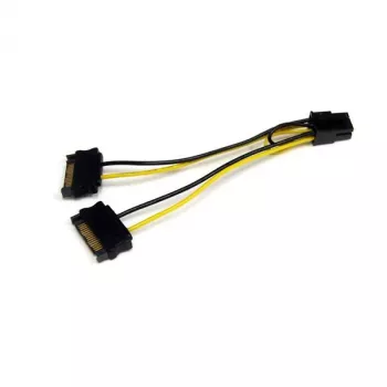 StarTech.com 6 colių SATA maitinimo į 6 kontaktų PCI Express vaizdo plokštės maitinimo adapterio laidas