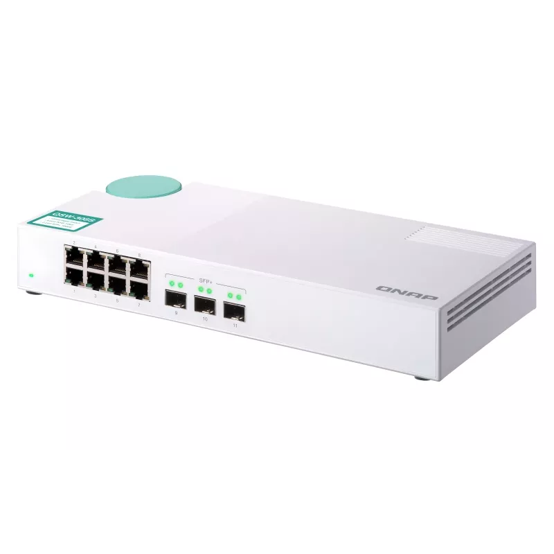 QNAP QSW-308S tinklo jungiklis, nevaldomas, Gigabit Ethernet (10/100/1000), baltas