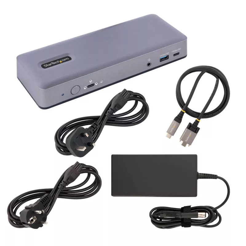 StarTech.com DK31C3MNCRUE nešiojamojo kompiuterio dokas / prievadų kartotuvas Laidinis USB 3.2 Gen 2 (3.1 Gen 2) Type-C