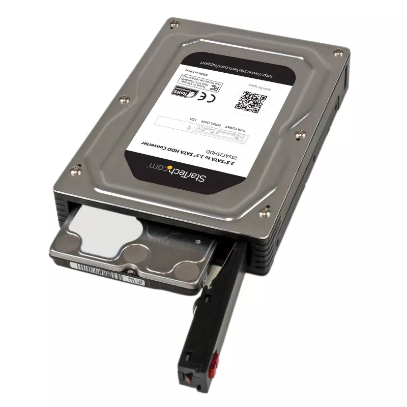 StarTech.com 2,5 inch į 3,5 inch SATA aliumininis kietojo disko adapterio korpusas, tinka SSD / HDD iki 12,5 mm aukščio
