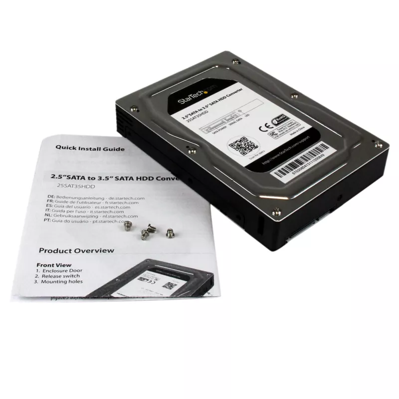 StarTech.com 2,5 inch į 3,5 inch SATA aliumininis kietojo disko adapterio korpusas, tinka SSD / HDD iki 12,5 mm aukščio