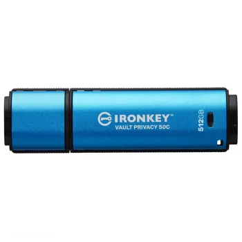 Kingston IronKey 512GB USB-C Vault Privacy 50C AES-256 šifruotas, FIPS 197