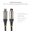StarTech.com 3ft (1m) USB-C laidas su užfiksuojančiu varžtu 10Gbps - USB 3.1/3.2 Gen 2 Type-C - 100W (5A) Power Delivery, DP Alt Mode