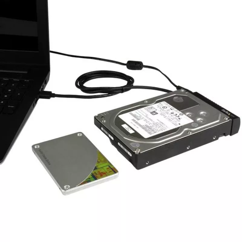 StarTech.com SATA į USB laidas - USB 3.1 (10Gbps) - UASP, juodas, veiklos ir maitinimo indikatoriai, CE, FCC, ASMedia ASM1351, 12 V, 0-60 °C