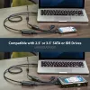 StarTech.com SATA į USB laidas - USB 3.1 (10Gbps) - UASP, juodas, veiklos ir maitinimo indikatoriai, CE, FCC, ASMedia ASM1351, 12 V, 0-60 °C