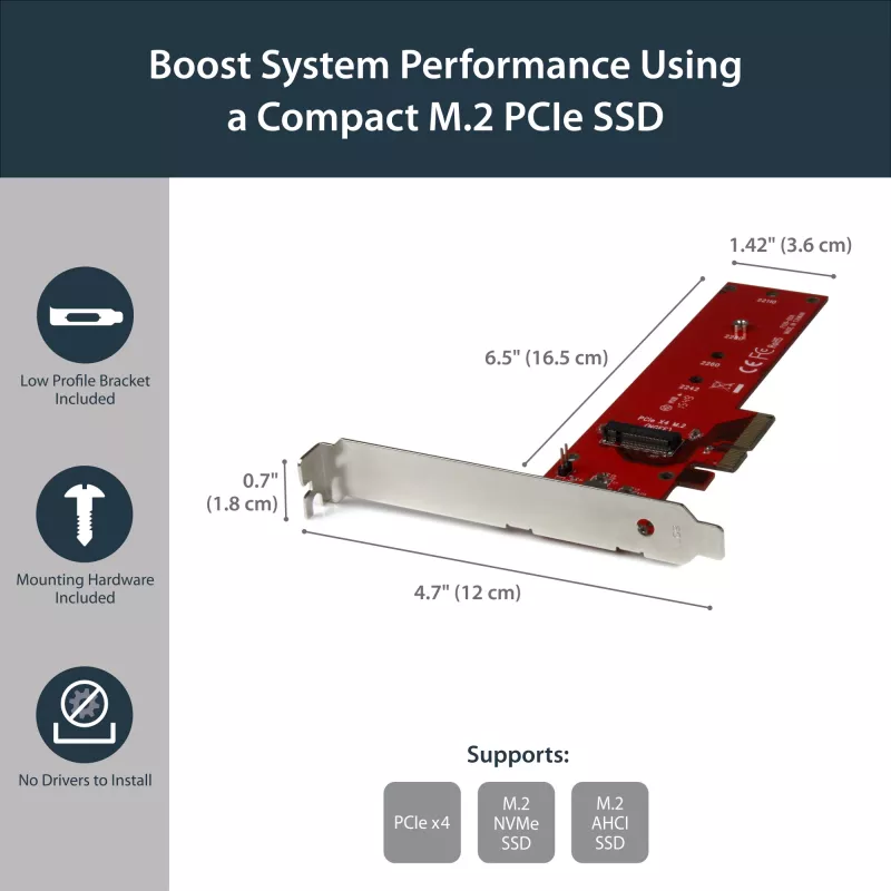 StarTech.com x4 PCI Express 3.0 į M.2 PCIe NVMe SSD adapteris