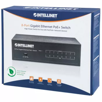 Valdomas jungiklis Intellinet 8 prievadų Gigabit Ethernet PoE+
