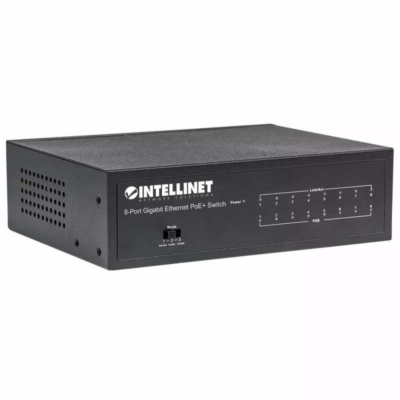 Valdomas jungiklis Intellinet 8 prievadų Gigabit Ethernet PoE+