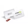 Durable Click Fold 8212-19 sulankstomas vardinis ženklelis, skaidrus, 75x40 mm, 10 vnt. pakuotėje