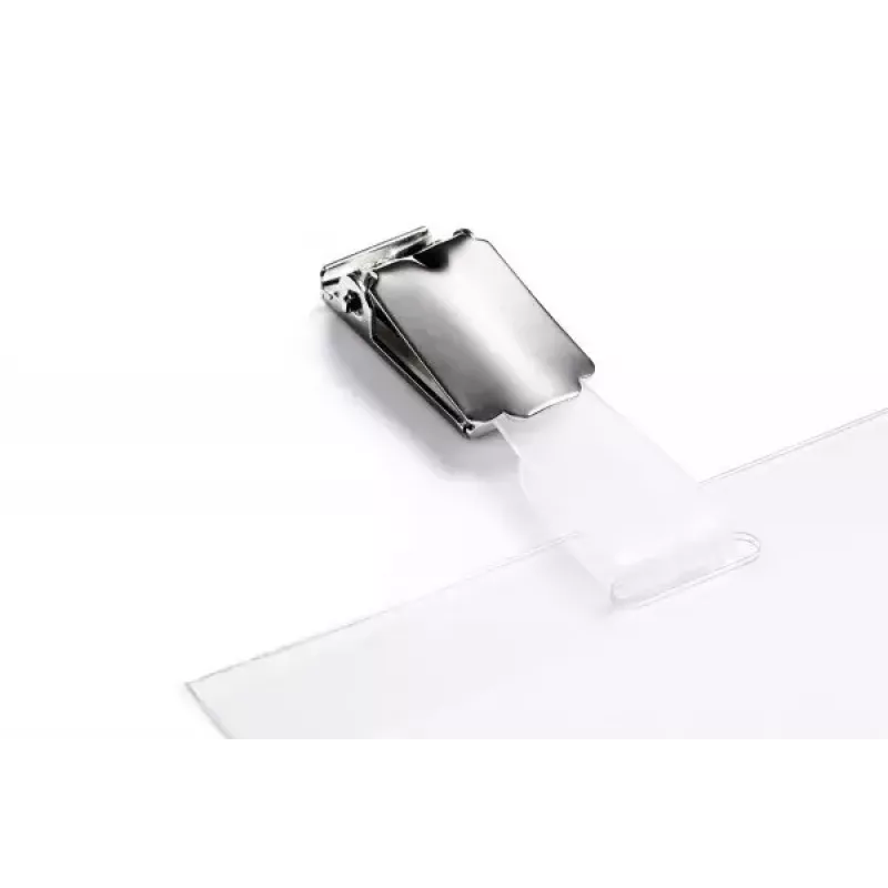 Durable Click Fold 8212-19 sulankstomas vardinis ženklelis, skaidrus, 75x40 mm, 10 vnt. pakuotėje