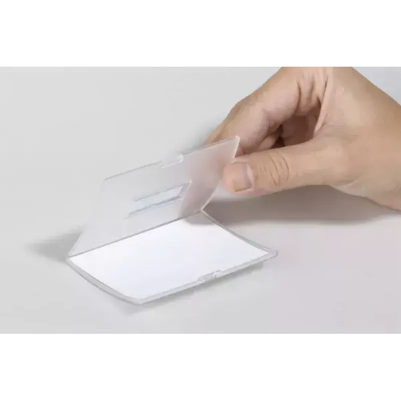 Durable Click Fold 8212-19 sulankstomas vardinis ženklelis, skaidrus, 75x40 mm, 10 vnt. pakuotėje