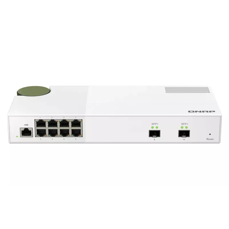 QNAP QSW-M2108-2S tinklo jungiklis, valdomas L2, 2.5G Ethernet (100/1000/2500), pilka