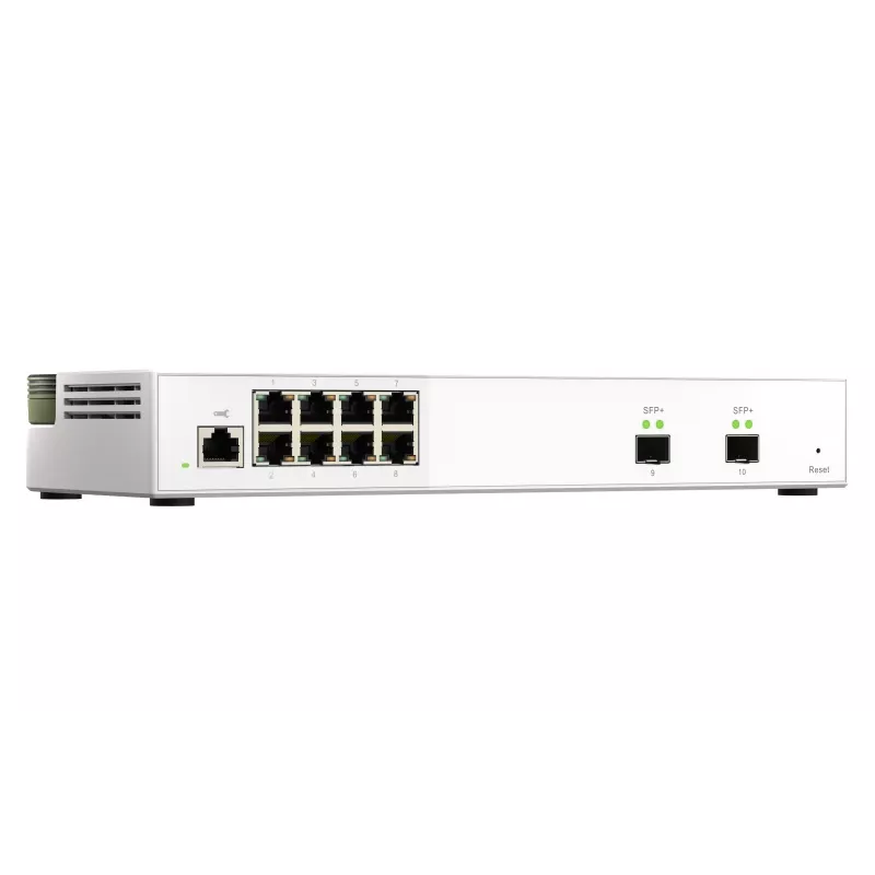 QNAP QSW-M2108-2S tinklo jungiklis, valdomas L2, 2.5G Ethernet (100/1000/2500), pilka