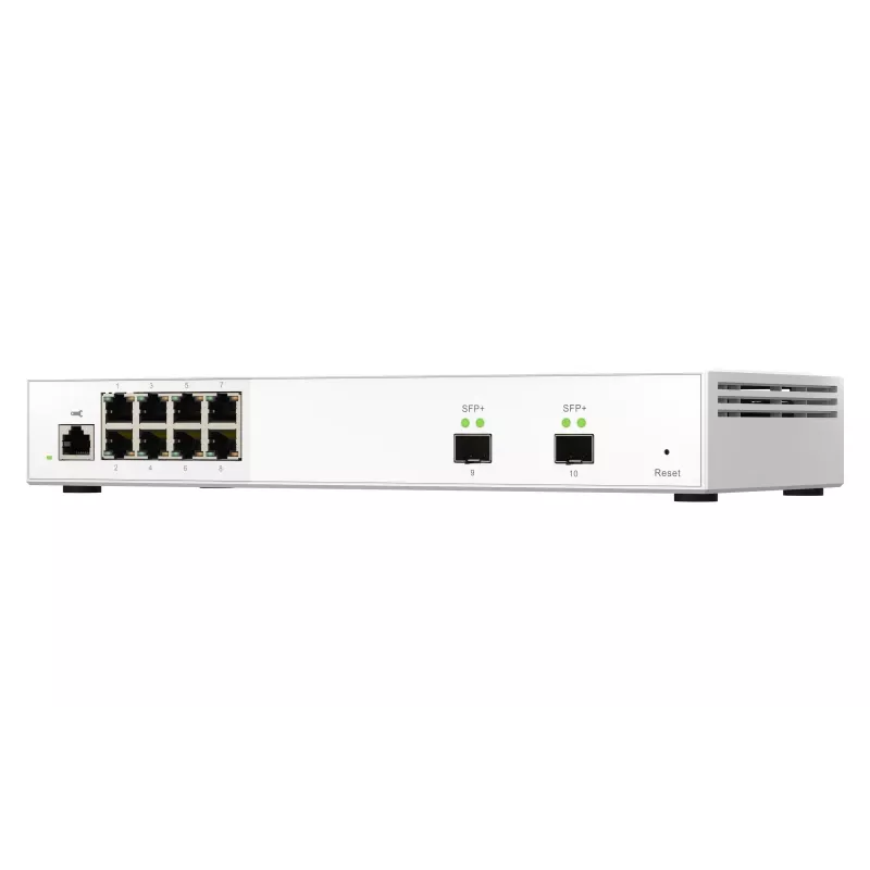 QNAP QSW-M2108-2S tinklo jungiklis, valdomas L2, 2.5G Ethernet (100/1000/2500), pilka