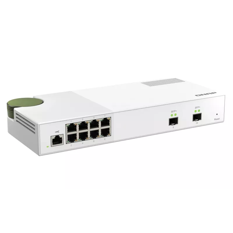 QNAP QSW-M2108-2S tinklo jungiklis, valdomas L2, 2.5G Ethernet (100/1000/2500), pilka