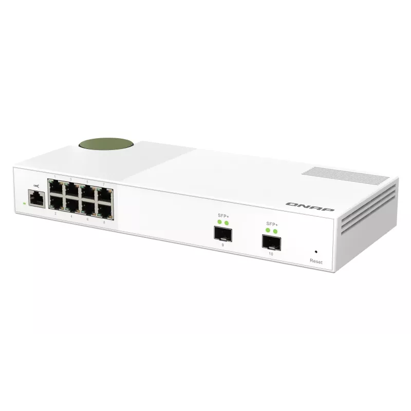 QNAP QSW-M2108-2S tinklo jungiklis, valdomas L2, 2.5G Ethernet (100/1000/2500), pilka