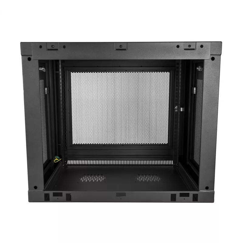 StarTech.com 9U sieninis tinklo spintos stovas su 1U lentyna, 19 colių serverio stovas sienai, ventiliuojamas korpusas
