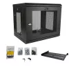 StarTech.com 9U sieninis tinklo spintos stovas su 1U lentyna, 19 colių serverio stovas sienai, ventiliuojamas korpusas