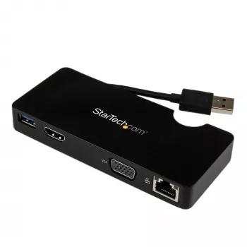 StarTech.com kelioninė dokų stotelė nešiojamiesiems kompiuteriams – HDMI arba VGA – USB 3.0