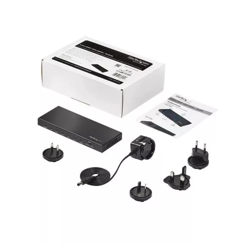 StarTech.com 4 prievadų HDMI skirstytuvas – 4K 60Hz, HDMI, 4x HDMI, 3840 x 2160 pikselių, juodas, 4K Ultra HD, 60 Hz